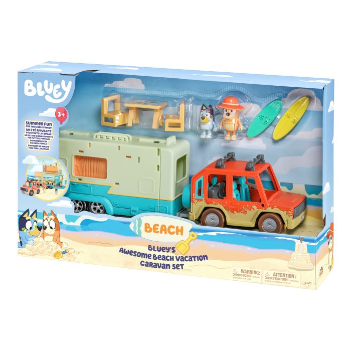 Bluey Beach Vacation Caravan Set Bluey Prima Toys